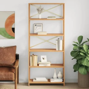 Grow Your Homes 6-Tier Shelf Solid Wood Oak